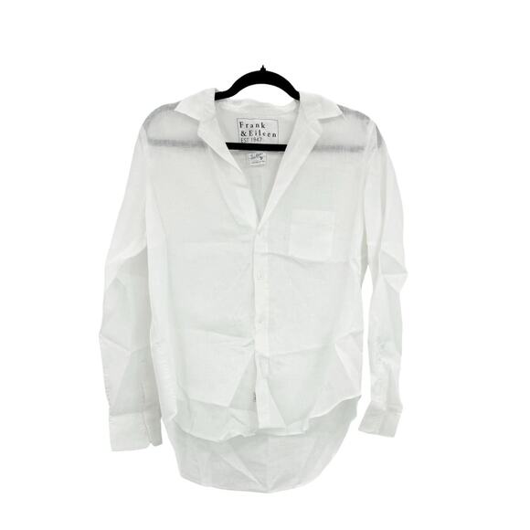 Frank & Eileen - Eileen Relaxed Button Up in White Linen Size XXS NWOT - Picture 5 of 12